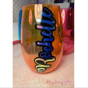 Custom plastic wine glass